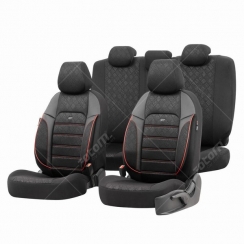 Тапицерия за седалки Otom Prive PRV3102 (черно/червено)