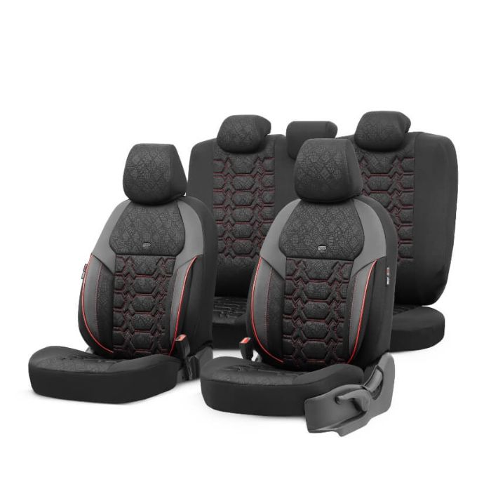 Тапицерия за кола Otom Pulse PLS2902 (Черно/Червен Кант)